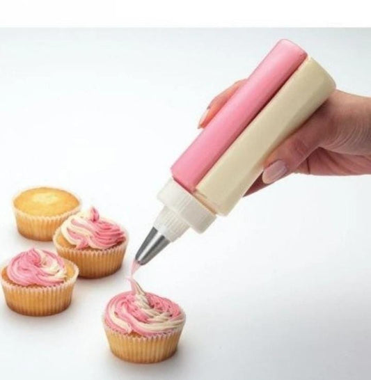 Cake Decorator Double Decorator Stainless Steel Nozzle.