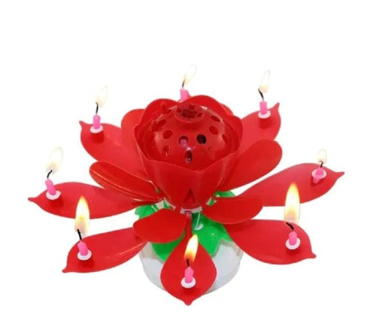 Happy Birthday Flower Candle With Music